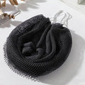 Exfoliating Bath Towel Set for Women Strong Cleaning Back Scrubber - color: Black
