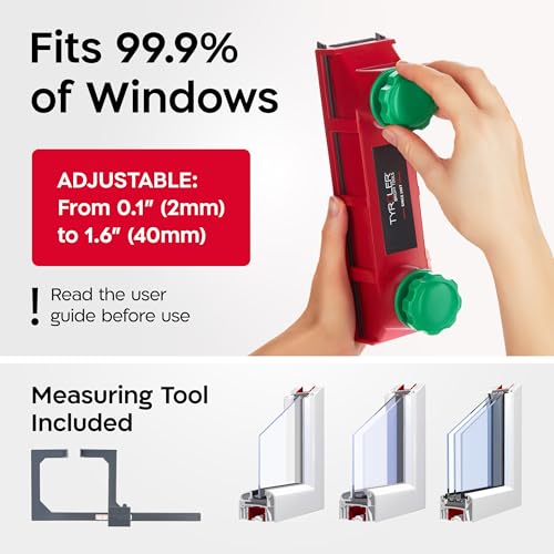 Tyroler Magnetic Window Cleaner Tool 0.1"-1.6" Thick | The Glider D4 | | Window Cleaning Tool Fits Windows 0.1"-1.6" | All-in-One Window Cleaning Kit & Washing Kit | Magnetic Glass Cleaner Tool