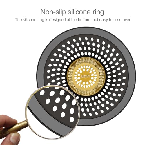 LKEYE Shower Drain Hair Catcher/Bathroom Drain Cover/Bathtub Drain Strainer/Shower Stall Drain Protector(Bronze) - color: Bronze