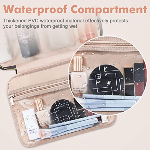 Wedama Toiletry Bag for Women, Large Cosmetic Travel Bag, Hanging Toiletry Bag for Bathroom, Thickened PVC Waterproof Makeup Bag, Toiletries Bag for Travel Business Trips and Camping, Black - color: Black, size: Large, style: Minimalist
