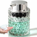 Malachi Foaming Hand Soap Dispenser, Refillable Clear Glass Foam Pump Bottle for Hand Soap, Dish Soap, Body Wash, Shampoo, Facial Cleanser & Baby Wash, Multi‑use for Bathroom, Kitchen & Commercial Use - color: Diamond Transparent