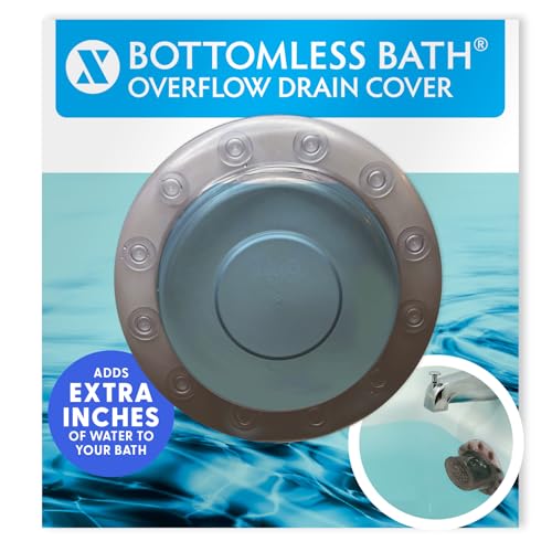 SlipX Solutions Bottomless Bath, Essential Overflow Drain Cover for Bathtub, Best Bath Accessories for Women, Adds Inches of Water to Your Tub for Deeper Soak, 4" Diameter, Bronze - color: Bronze