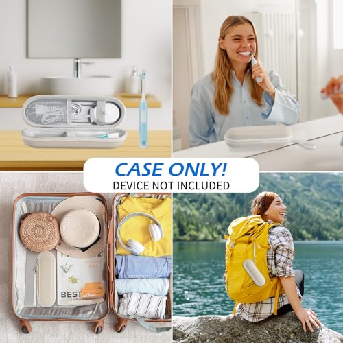 Toothbrush Travel Case for Oral B/Oral-B Pro 1000 1500 5000 7000 & Philips Sonicare 4100 1100 5300 5100 6100/iO Electric Toothbrush, Hard Protective Storage Bag (Starlight case&toothbrush cap) - color: Starlight case&toothbrush cap