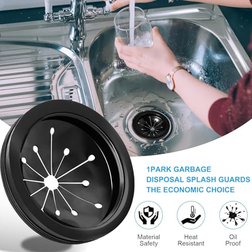 3 1/8" Inch Garbage Disposal Splash Guard with Garbage Disposal Drain Cover for Sink,Rubber Garbage Guard and Garbage Disposal Stopper for Whirlaway, Waste King, and GE Models (Black 3 1/8 in) - color: Black 3 1/8 in