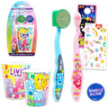 Care Bears Toothbrush and Cup Set for Kids - Bundle with 2 Toothbrushes, 2 Cups, Brush Caps, Stickers, More | Care Bears Dental Care for Girls