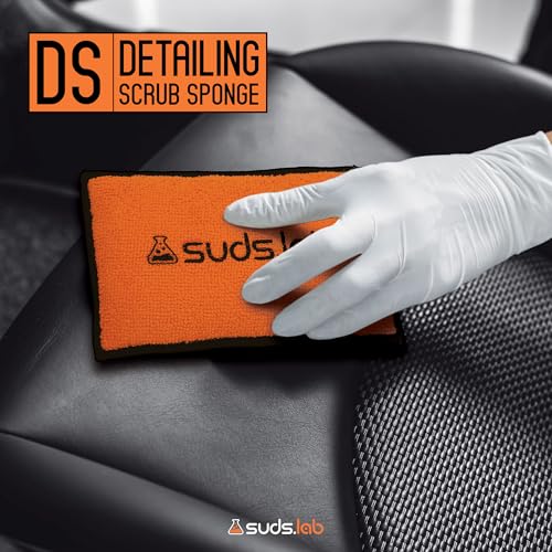 Suds Lab DS Microfiber Detailing Scrub Pad 3 Pack - Car Interior Cleaning & Detailing Microfiber Scrub Pads - Set of 3 - Safe On Leather, Vinyl, Plastic, Etc. - size: Set of 3