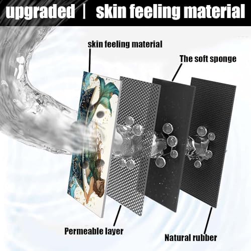 Bath Mat Rug,Beautiful Mermaid Non Slip Quick Dry Super Absorbent Thin Bathroom Rugs Fit Under Door-Easy to Clean Bathroom Floor Mats-Shower Rug for Shower Sink Bathtub(17" x 27.5"in) - color: Beautiful Mermaid, size: 1'5" X 2'4" (Rectangular)