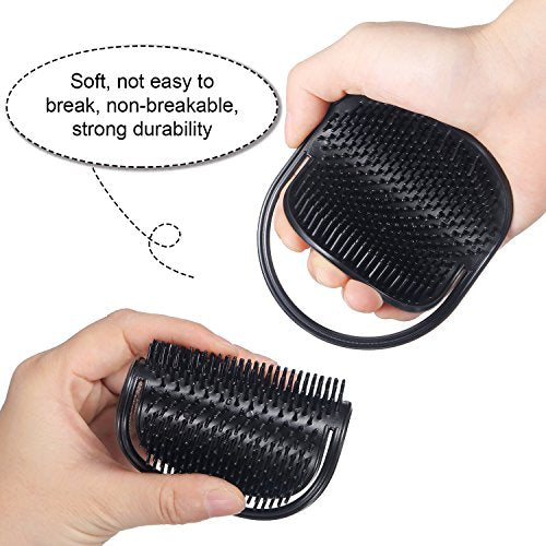 BBTO 12 Pieces Soft Portable Pocket Palm Combs Shampoo Comb Massager Hair Brushes Scalp Massager Hand Brush for Men Pets Home Office Travel | Soft rubber teeth, travel pocket size, palm grip, for hair scalp massage, pet grooming, home office daily use
