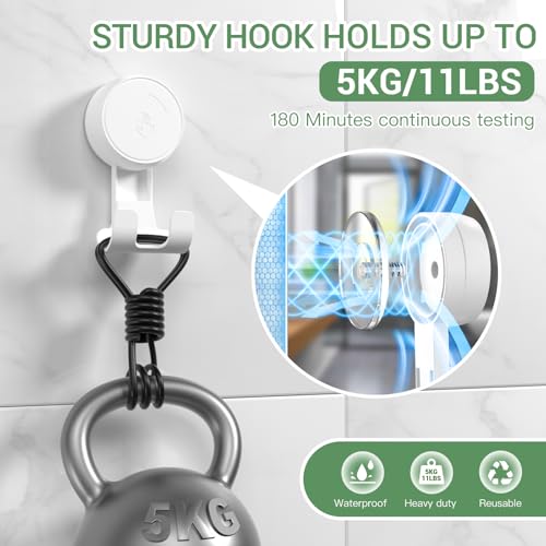 LUXEAR Suction Hooks Powerful Vacuum Suction Cup Hooks-2PACK Razor White - size: 2 Pack Razor