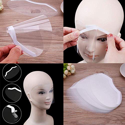 EBANKU Shower Face Shield Eyebrow Eyelash Shield Visors 100 PCS Waterproof | Eyebrow Eyelash Protector Cover for Shower, Face Shields for Hairspray, Eye Eyelid Surgery Aftercare, Strong Adhesive,Plastic - style: 100 Count