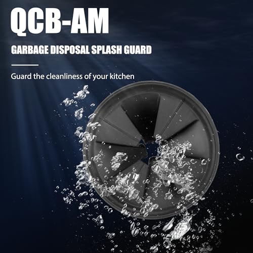 3 3/8" Garbage Disposal Splash Guard Sink Baffle QCB-AM Replacement for InSinkErator Evolution Series, Upgraded Funmit Removable Quiet Collar Drain Plugs, Garbage Disposer Accessories, Black - color: Black - 2 Pack