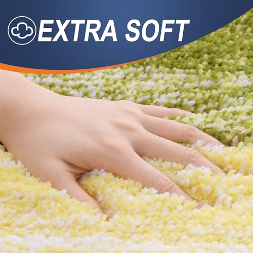 OLANLY Small Bathroom Rugs Mat 24x16, Extra Soft Absorbent Microfiber Bath Rugs, Rubber Backing, Quick Dry, Washable Bath Mats for Bathroom Floor, Tub and Shower, Home Decor Accessories, Olive Green - color: Olive Green, size: 24" X 16"