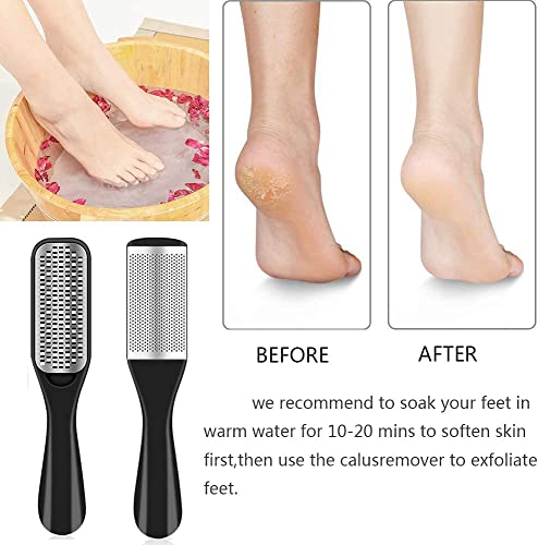 EKOCSIO Professional Pedicure Kit, 36 in 1 Stainless Steel Foot Care Kit Foot Rasp Dead Skin Remover for Home & Salon Care, Black - style: Black&Pink
