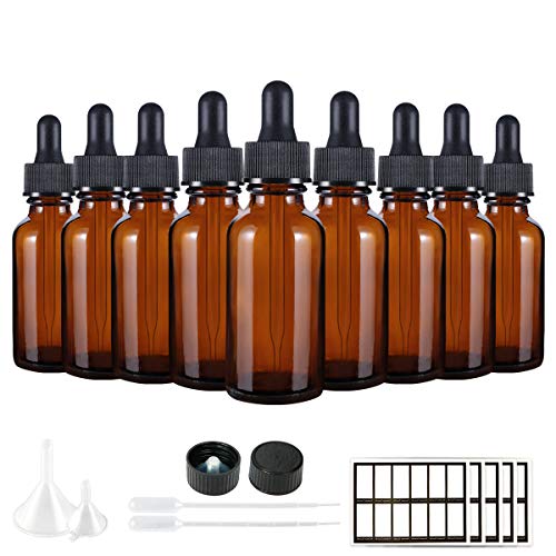 Eternal Moment 1 oz Eye Dropper Bottle(48 Pack), 30ml Amber Glass Bottles with Glass Eye Dropper for Essential Oils, Chemistry Lab Chemicals, Colognes & Perfumes - size: 1 Ounce