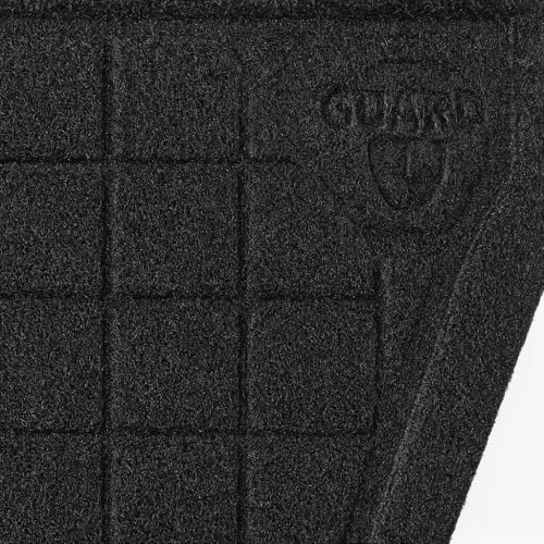 Guardian UPSAFEBLK Urinal Restroom Mat, Black, 20" x 20" | Case of 6 - color: Black, size: 20" x 20"