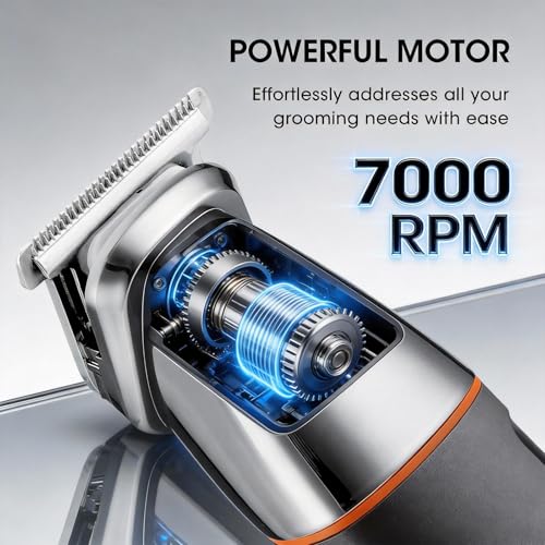 Suttik Manscape Body & Pubic Hair Trimmer for Men, No-Nick Groin & Ball Shaver, Electric Mens Grooming Kits Beard Trimmer, Body Groomer with LED Display, Waterproof