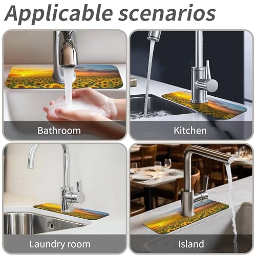 Customizable faucet absorbent mats, allowing you to add your own images, text, or logo. Suitable for kitchens, bathrooms, islands, and other applications. - color: Customize your Photos Lext Logo