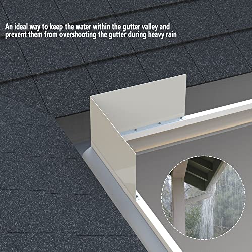 2 Pcs Gutter Valley Splash Guards,Rain Gutter Valley Roofing Gutter Guards, Diverter Roof Rain Diverter for House Shingle Roofs Corner (2) - color: 2 Pcs