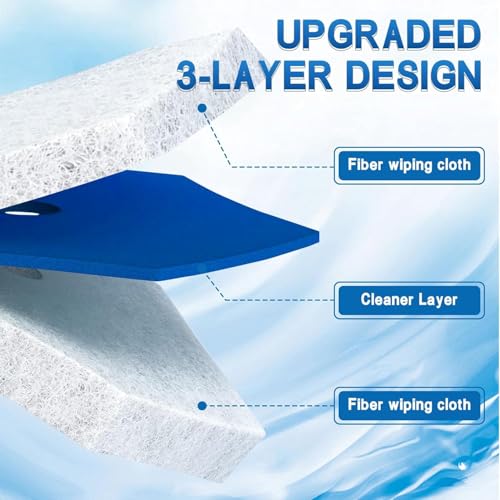 Toilet Wand Refills for Clorox,Upgrade Scrubbing Fiber Cotton Brush Heads Compatible with Clorox Toilet Wand for Bathroom Efficient Cleaning, Pack of 50
