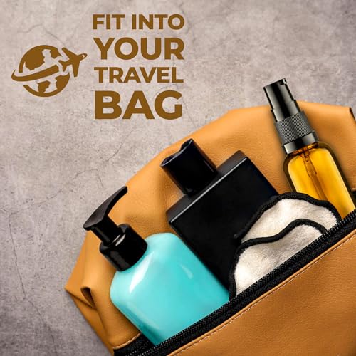 VitalUp 3 Pack Empty Refillable Glass Amber Pump Bottle Ideal for Lotion Cream Essential Oil Travel Small Container, 30ml - size: 3 Pack (30ml)