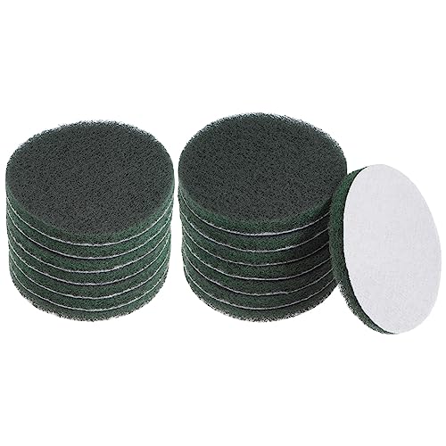 HARFINGTON 15pcs Drill Power Brush 4 Inch Tile Scrubber Scouring Pads 400-600 Grit for Bathroom Kitchen Household Cleaning - color: Dark Green, size: 400-600 Grit