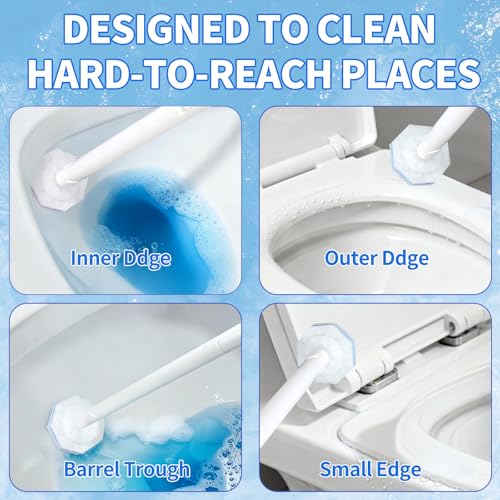 Toilet Bowl Wand Refills for Clorox, Toilet Cleaner Refills,100 Count | Compatible with Clorox Toilet System, Pre-Loaded Cleaner, 3-Layer Scrub Pads, 4X Cleaning Power , Lemon Lavender Scent - size: 1 Count (Pack of 100)