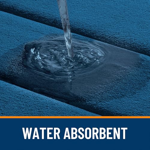 OLANLY Memory Foam Toilet Rugs U Shaped 24x20, Super Soft Absorbent Contour Bath Rugs, Quick Dry, Machine Washable Toilet Mat, Bathmat Floor Carpet, Bathroom Home Decor Accessories, Navy Blue - color: Navy Blue, size: 24" X 20" Contour Rug