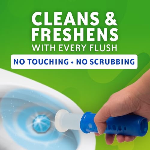 Scrubbing Bubbles Fresh Gel Toilet Bowl Cleaning Stamps, Helps Keep Toilet Clean and Helps Prevent Limescale & Rings, Citrus Scent, 1 Dispenser with 6 Fresh Gel Stamps - size: 1.34 Ounce (Pack of 1)