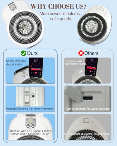Electric Shower Brush for Body -Wall Mounted Back Scrubber for Shower – Exfoliating Soft Bristles, Hands-Free Wall-Mounted Design, Back Scrubber for Shower, Perfect for Men and Women, Easy to Install - size: 17