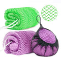 2 Pack African Net Sponge Exfoliating Body Scrubber Bath Sponge for Daily Use (Light Purple + Light Green) - color: Light Purple + Light Green