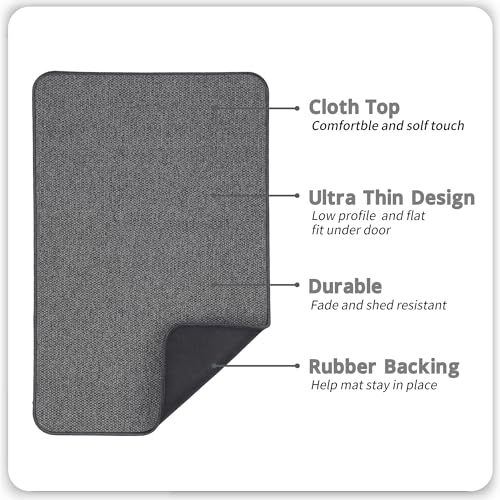 Bath Mat,Ultra Thin Bathroom Rugs,Rubber Bath Mats for Bathroom,No Slip Bath Rugs,Quick Dry,Machine Washable,Low Pile,Absorbent,Shower Outside,Sink,Home Decor Accessories.Dark Grey,2'x3'(24x36inch) - color: Dark Grey, size: 2' X 3' (Rectangular)