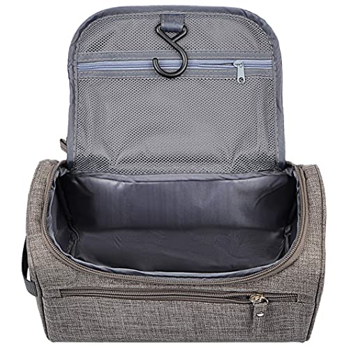 Vercord Mens Toiletry Bag Wash Travel Small Shaving Dop Kit Shower Bathroom Ditty Hygiene Bag Frosted Grey - color: Frosted Grey