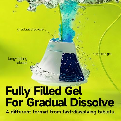 In-Tank Toilet Cleaner Bottle, Automatic Toilet Bowl Cleaners for Hard Water Stains, Septic System Friendly, Long Lasting Up to 180 Days / 1000+ Flushes