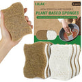 LILAC Natural Cellulose Sponges for Dishes - Ergonomic Non-Scratch Kitchen Scrub Sponges - 100% Biodegradable & Eco-Friendly Cleaning Sponges for Non-Stick Cookware, Bathroom & Household (6 Pack) - size: 6 Pack