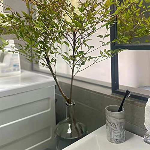 Marble ceramic mug, creative toothbrush holder, simple drinking cup. (Grey) - color: Gray