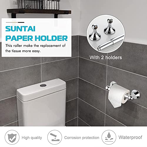 4 Piece Bathroom Accessory Set(Adjustable Towel Bar, Towel Ring, Toilet Paper Holder,Towel Hook), Wall Mounted Bathroom Hardware Accessories Set,Chrome - color: Chrome, size: 4 pieces