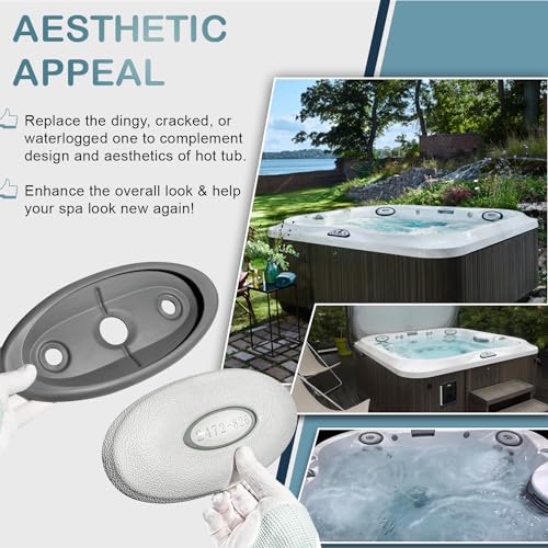 4-Pack 2472-826 Oval Pillow Insert + Back Mount for Jacuzzi J-300 Series Hot Tub(2007-2013), Hot Tub J300 Pillow