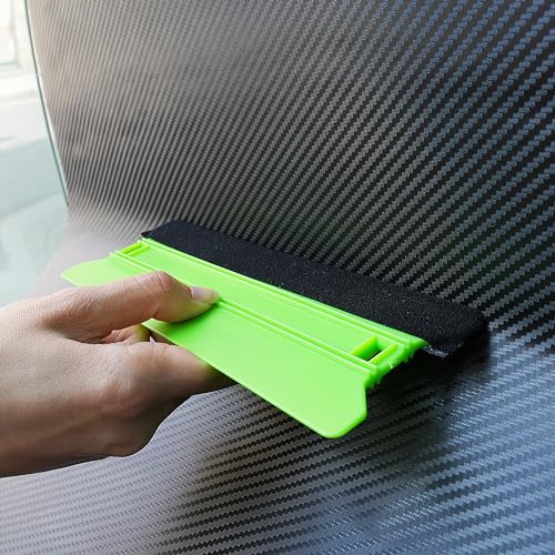Umaki 4Piece Plastic Squeegee Set, 8IN/6IN/5IN/4IN, Window Tint Squeegee Vinyl Wrap Squeegee with Felt Edge, Wallpaper Tools Decal Applicator Vinyl Scraper, Perfect Smoothing/Cleaning Solutions - color: 4colors