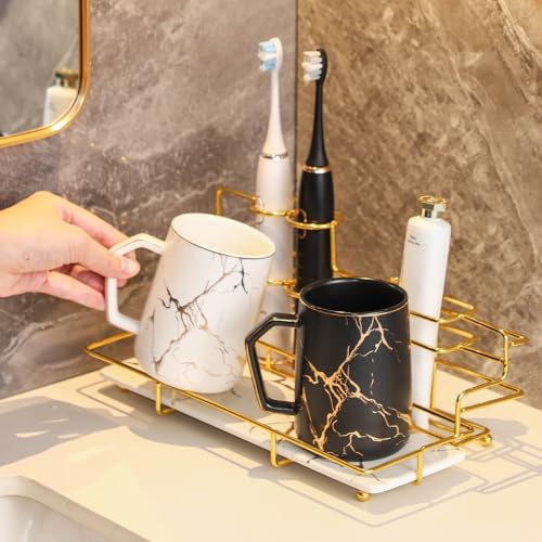 Bathroom Metal Toothbrush Holder, Electric Toothpaste Toothbrush Holder, Family Apartment Bathroom Set Decoration Accessories Mouthwash Toothbrush Cup