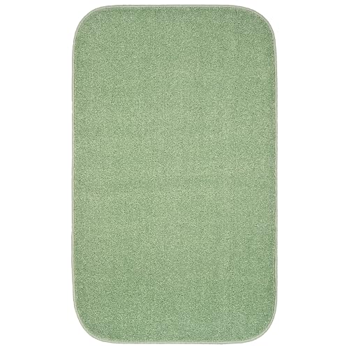 Garland Rug Sedona Bath Rug, Extra Soft Absorbent Plush Bath Rugs, Non-Slip, Quick Drying, Machine Washable, Plush Comfort for Bathroom Floor, Tub and Shower, 24" x 40", Deep Fern Green - color: Deep Fern, size: 2' x 3'4" (Rectangular)