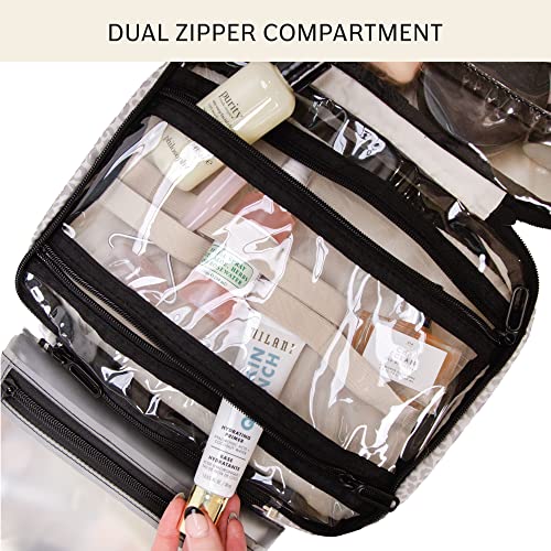 Jadyn Hanging Toiletry Bag, Expandable Toiletry Organizer for Women, Water Resistant Large Travel Cosmetic Bag for Full Size Makeup, Toiletries, Lotion, Shampoo, Accessories (Desert Leopard) - color: Desert Leopard