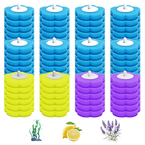 Toilet Wand Refills, 72 Count Disposable Toilet Brush Refills, Toilet Bowl Wand Refills, Scrubber Refill Pads Compatible with luluaday Wand Refill System for Sink Bathtub Wash Basin - size: 72 refills