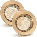 Retisee 2 Pcs Sink Strainer Stainless Steel Kitchen Sink Drain Strainer Basket Cover Mesh Hair Food Catcher, Large Wide Rim of 4.4 Diameter (Champagne Bronze) - color: Champagne Bronze