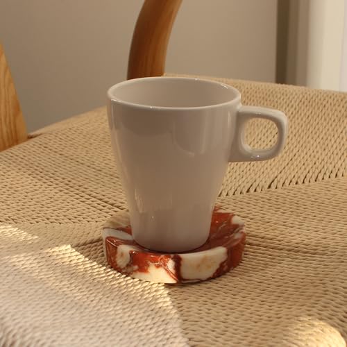 Natural Calacatta Red Marble Soap Dish, Round Small Jewelry Dish, Sponge Holder for Bathroom, Kitchen - color: Calacatta Red