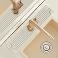 Stone Faucet Mat Handle Drip Catcher, Dish Drying Mat Soap Sponge Holder Tray for Kitchen Accessories, Bathroom Counter Sink Splash Guard, Home Organization Gadgets Organizer for Farmhouse, Ash Gray - size: 20" x 3.9"