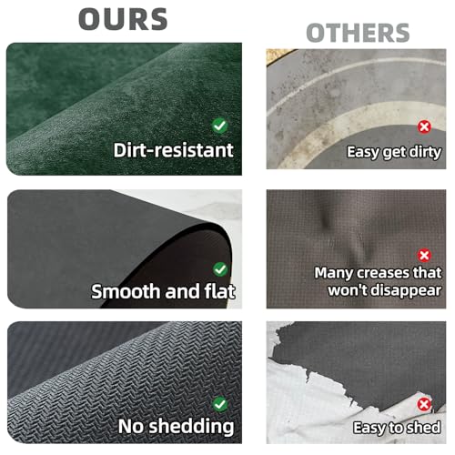 TYUU Bathroom Mat Quick Dry, Bathroom Rugs Non Slip Washable Thin Absorbent Bath Mat Fits Under Door Bathroom Floor Mat Perfect for Bath, Shower, or Sink 17"x59" Dark Green - color: Dark Green, size: 1'5" X 4'11" (Rectangular)