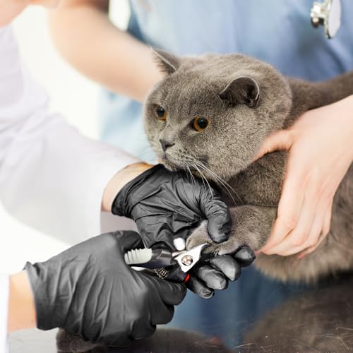 Disposable Gloves X-Large, Nitrile and Vinyl Blend Material Gloves, Latex Free, 4 Mil,100 Pc. - Food Grade Glove for Cleaning, Food Prep,Hair Dye, Tattoo, Black - color: Black, size: X-Large-100pc