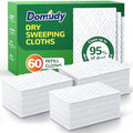 60 Count Dry Sweeping Cloths Refills for Swiffer Sweep + Mop, 4X Clean Power Sweeper Mop Pads to Clean Hair, Dirt, Dust, Disposable Unscented Dry Cloths Refills for Mopping Home, Bathroom, Kitchen