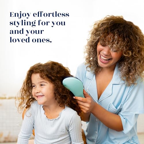 Crave Naturals Biggie Glide Thru Hair Brush - Detangler Brush for Curly, Straight, Wet or Dry Hair - Gentle Detangling Brushes for Adults, Kids, Toddlers - Hair Accessories for Women, 8.4"x3.4" - Mint - color: Mint, size: 1 Pack (Large)