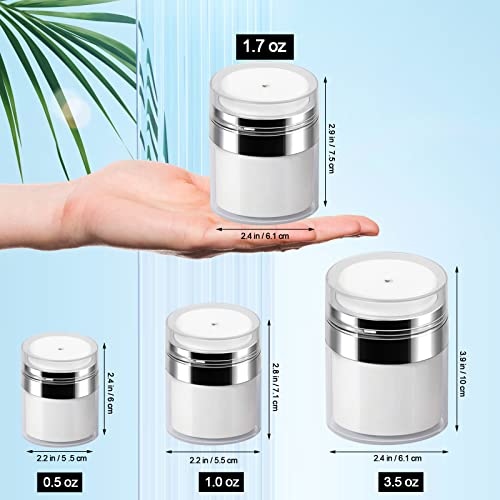 Airless Pump Jar - 0.5 Oz Lotion Dispenser with Pump Travel Container for Skincare, Refillable Empty Jars Vacuum Bottle for Moisturizer, Skincare, Makeup - size: 0.5 Ounces, style: 1 JAR